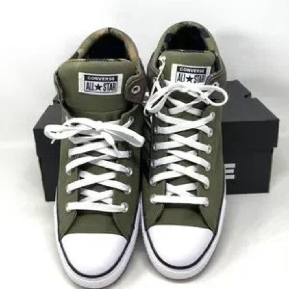 Converse Chuck Taylor High Street Mid Top Canvas Khaki Men Size Sneakers